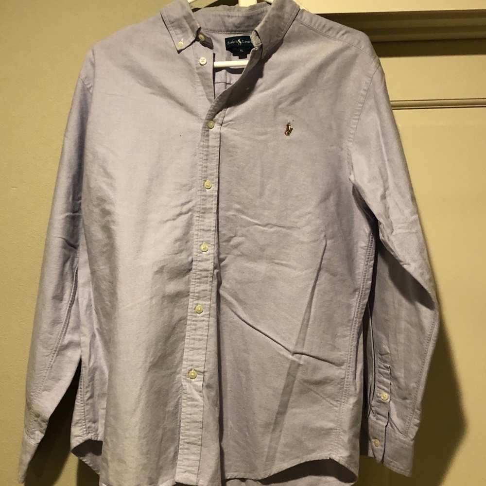Polo RALPH LAUREN Purple Oxford Size XL20.